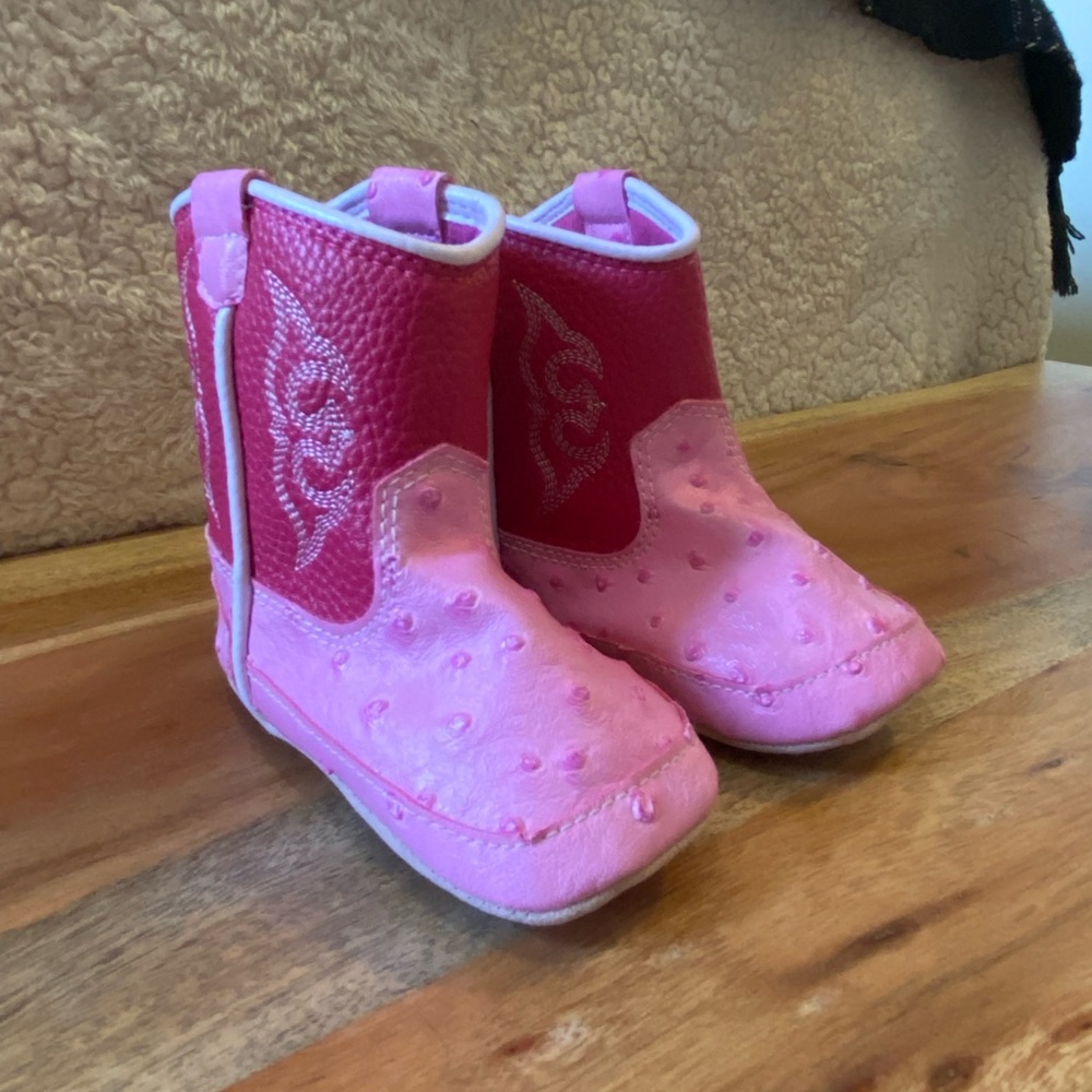 Blazin Roxx Infant Kingsley Pink Cowgirl Booties